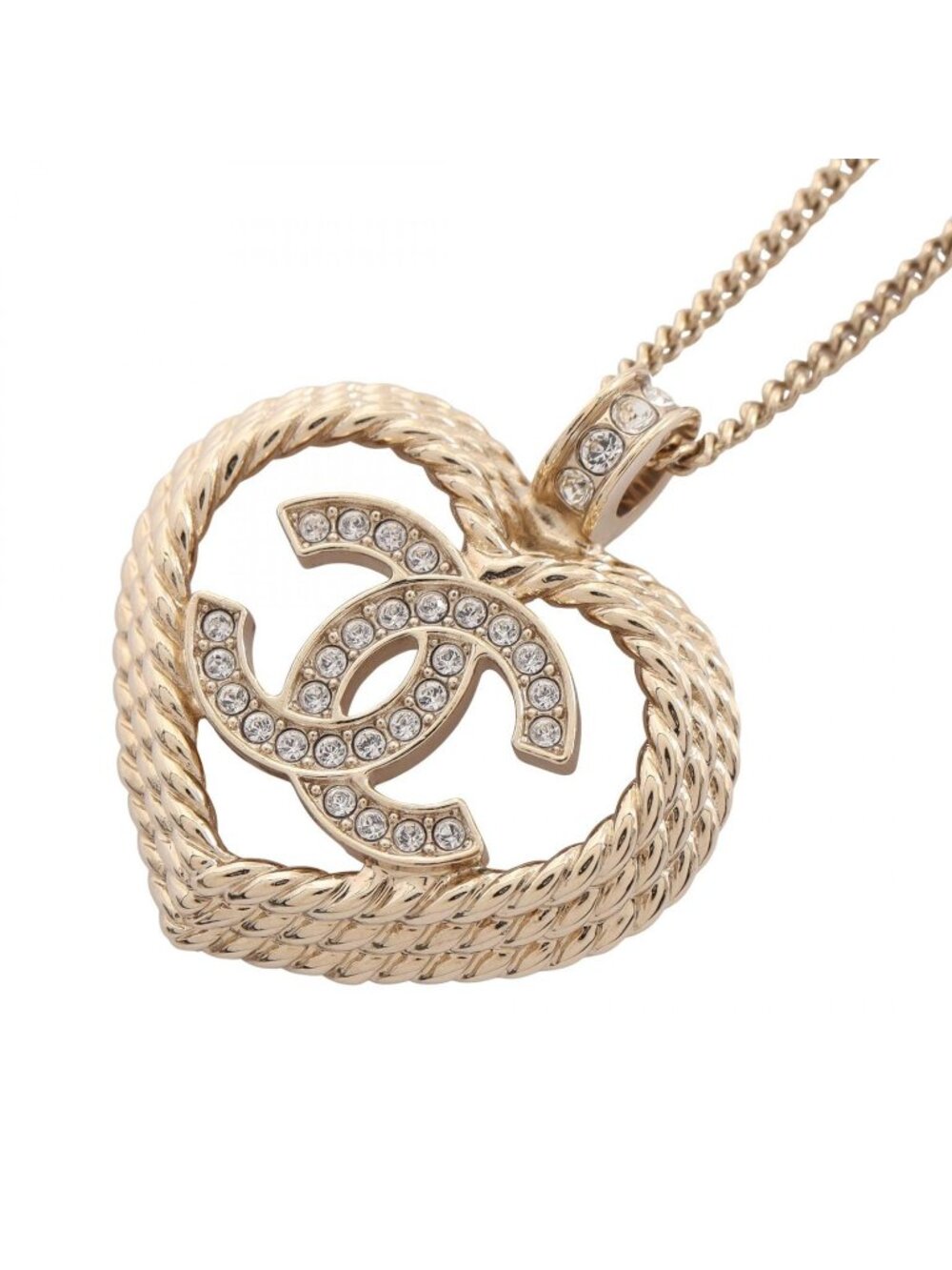 Chanel Necklace CC Logo Heart